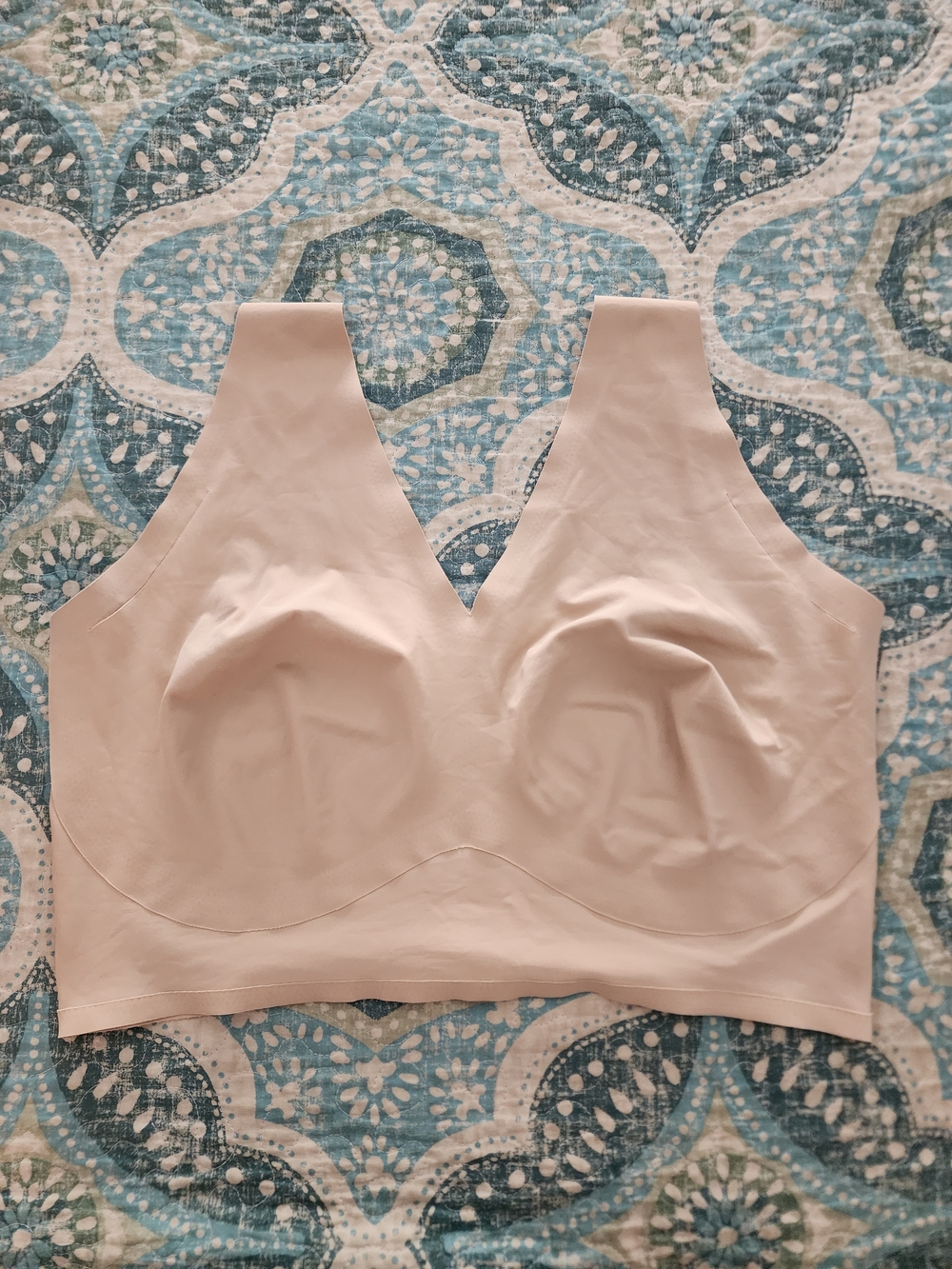 True & Co. Intimates Seamless Tan V Neck Comfort Bralette 2XL